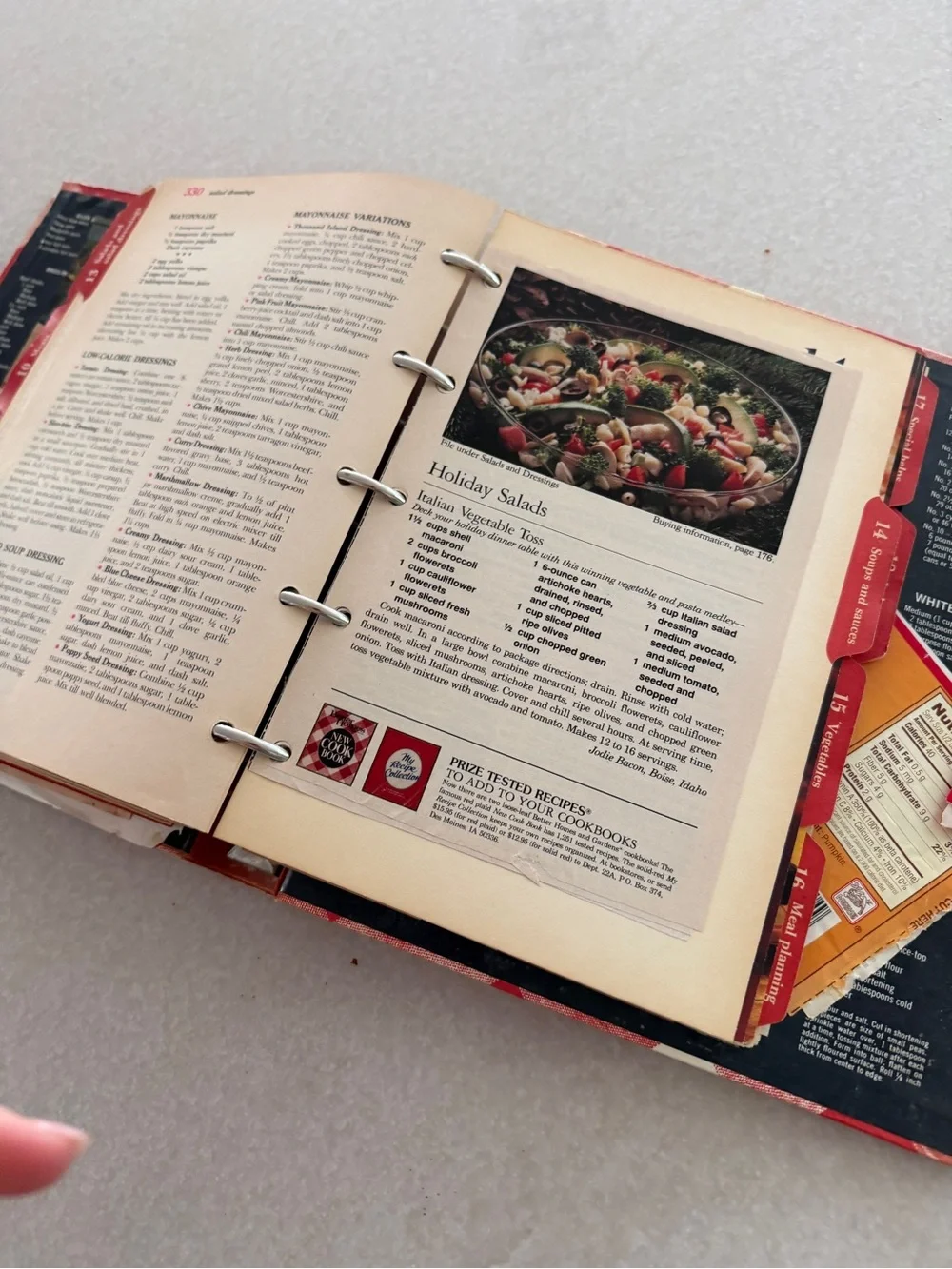 Better Homes And Gardens Cookbook - Red and Cream Plaid Cover
